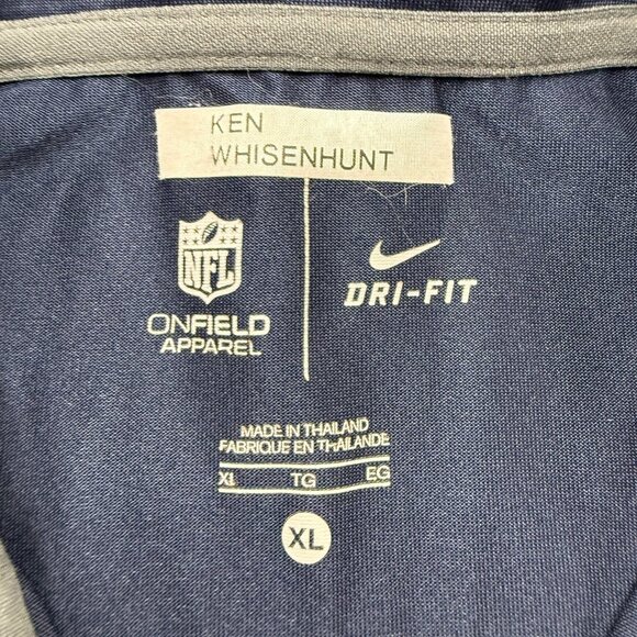 Tennessee Titans Nike Polo Shirt Men XL Blue OnField DRI-FIT Performance - Picture 6 of 14